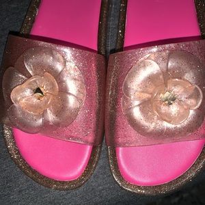 Kate Spade glitter slides